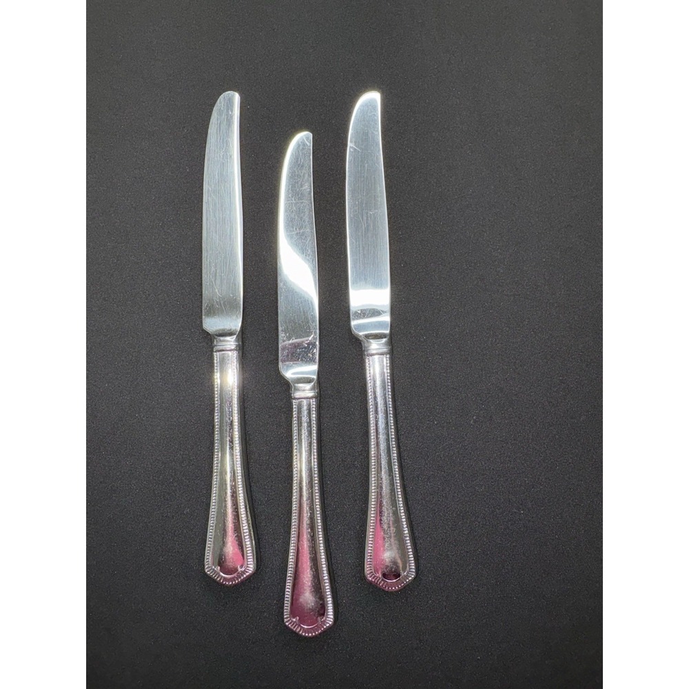 Waterford Somerset SET 3 French Hollow Knives dinner 9.5" Stainless glossy Knife
